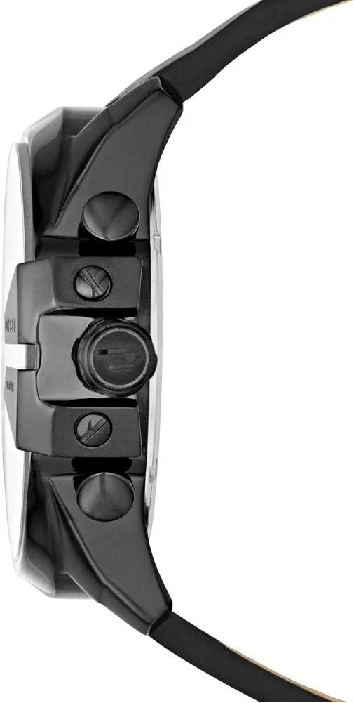 ساعت مچی دیزل Mega Chief مردانه، حرکت آنالوگ-دیجیتال با بند سیلیکونی، استیل ضد زنگ یا چرمی