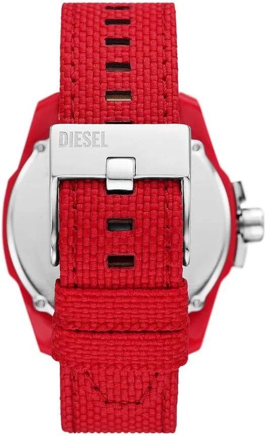 ساعت مچی سه عقربه دیزل مدل Baby Chief با انرژی خورشیدی و بند قرمز rPET - DZ4619