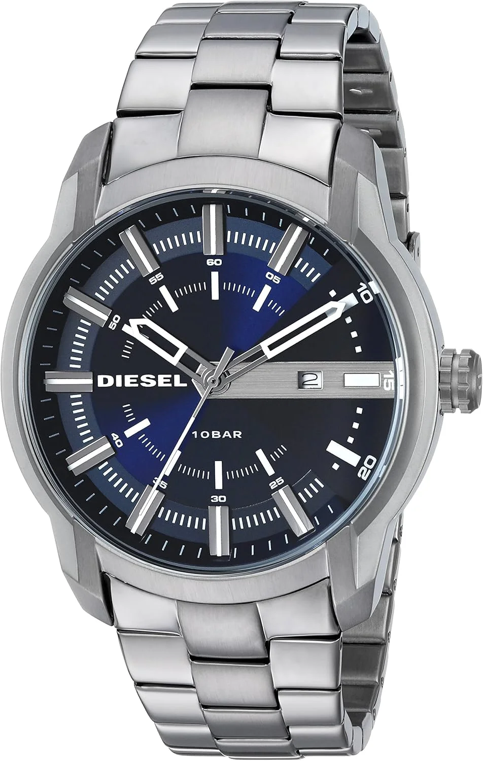 ساعت مچی مردانه دیزل مدل Armbar، بدنه استیل ضد زنگ، خاکستری (Dz1768)، بند نقره ای، نمایشگر آنالوگ