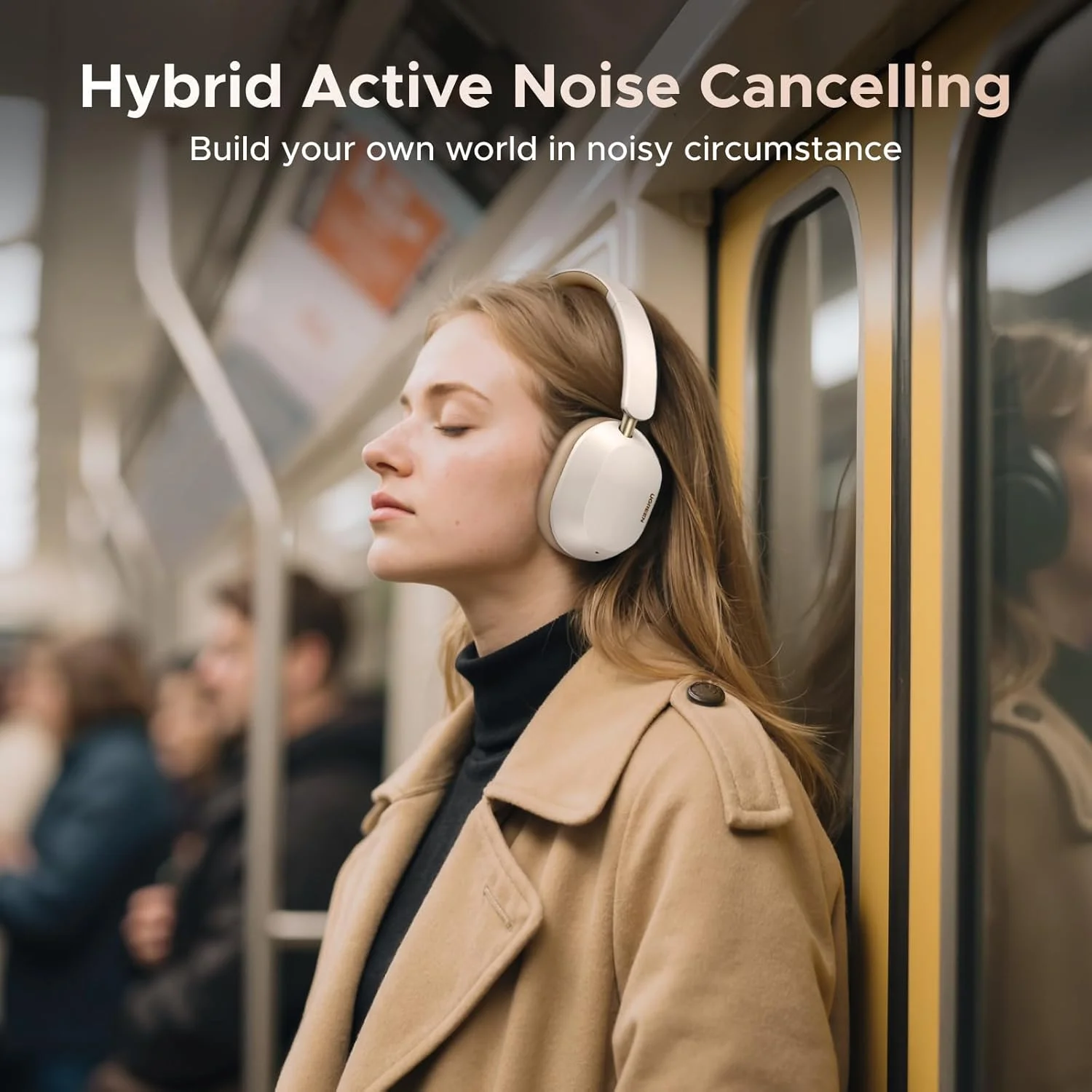 هدفون بی سیم UGREEN HiTune Max5C، با 75 ساعت پخش، حذف نویز تطبیقی، صدای Hi-Res، بلوتوث 5.4، EQ سفارشی و اتصال چندگانه از طریق برنامه، هدفون روگوشی هدفون بی سیم UGREEN HiTune Max5C، با 75 ساعت پخش، حذف نویز تطبیقی، صدای Hi-Res، بلوتوث 5.4، EQ سفارشی و اتصال چندگانه از طریق برنامه، هدفون روگوشی