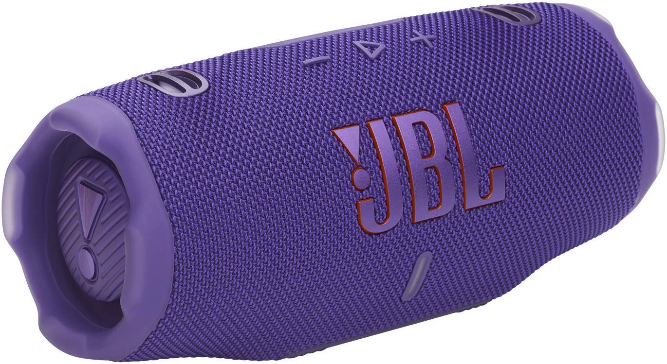 اسپیکر بلوتوثی قابل حمل JBL Charge 6، نسخه بلوتوث 5.4، توان خروجی 30 وات RMS برای ووفر، 10 وات RMS برای توییتر، ضد آب، ضد گرد و غبار، ضد ضربه، جعبه باز، بنفش | JBLCHARGE6PURAM-OPEN-BOX