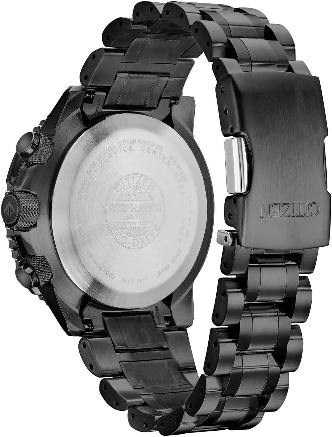 ساعت خلبانی مردانه سیتیزن پرومستر ایر اسکایهاوک اکو-درایو، فناوری تنظیم زمان اتمی، کرنوگراف، نشانگر ذخیره انرژی، نمایشگر آنالوگ-دیجیتال، عقربه ها و نشانگرهای شب تاب، شیشه ضد انعکاس