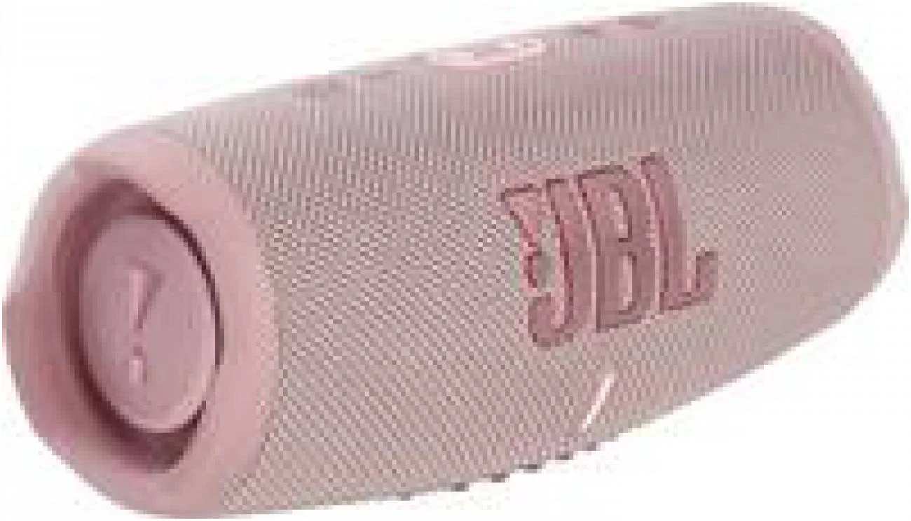 اسپیکر بلوتوثی JBL Charge 5، مناسب فضای باز، ضد آب، دارای استاندارد ضد گرد و غبار، تا 20 ساعت پخش مداوم، قابلیت اتصال همزمان به دو دستگاه موبایل، اتصال USB Type-C، صورتی | CHARGE5-PK