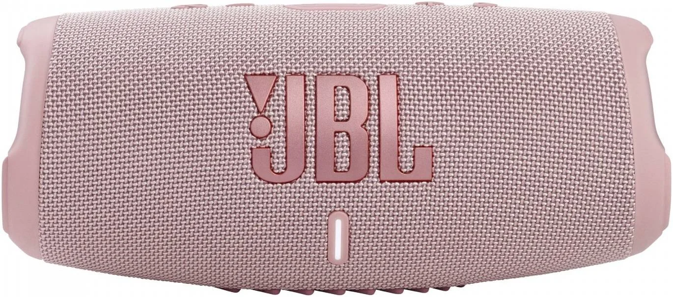 اسپیکر بلوتوثی JBL Charge 5، مناسب فضای باز، ضد آب، دارای استاندارد ضد گرد و غبار، تا 20 ساعت پخش مداوم، قابلیت اتصال همزمان به دو دستگاه موبایل، اتصال USB Type-C، صورتی | CHARGE5-PK