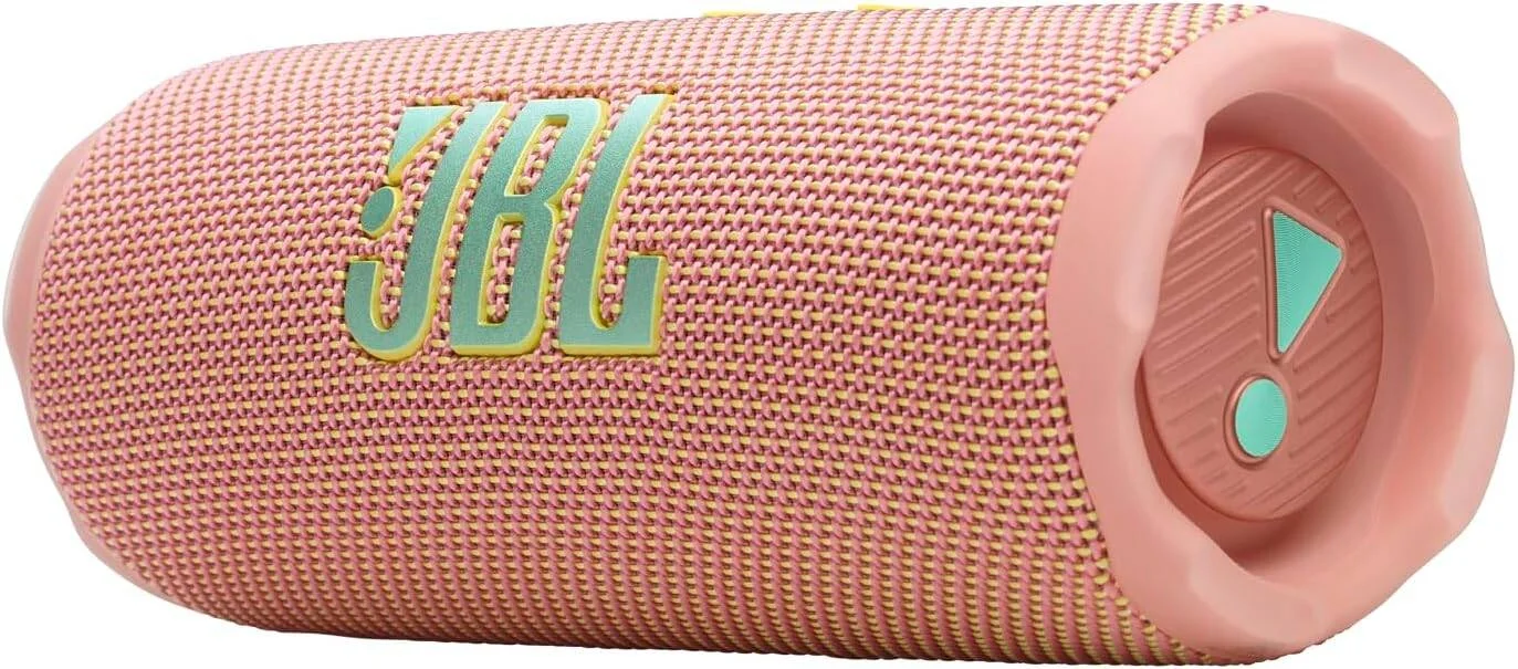 اسپیکر بلوتوثی قابل حمل JBL Flip 7، نسخه بلوتوث 5.4، توان خروجی 25 وات RMS برای ووفر، 10 وات RMS برای تیوتر، پخش صوتی بدون افت کیفیت، ضد آب، ضد گرد و غبار و مقاوم در برابر ضربه، صورتی | JBLFLIP7PINK