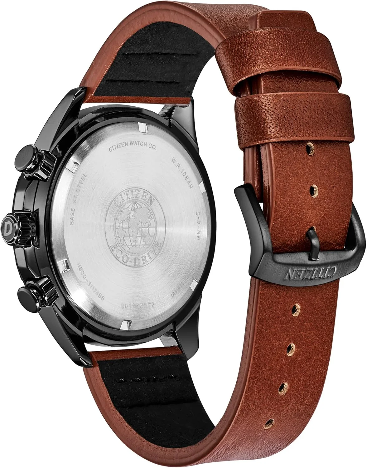 ساعت مردانه سیتیزن با موتور اکو درایو، نمایشگر آنالوگ و بند چرمی مدل AT2447-01E