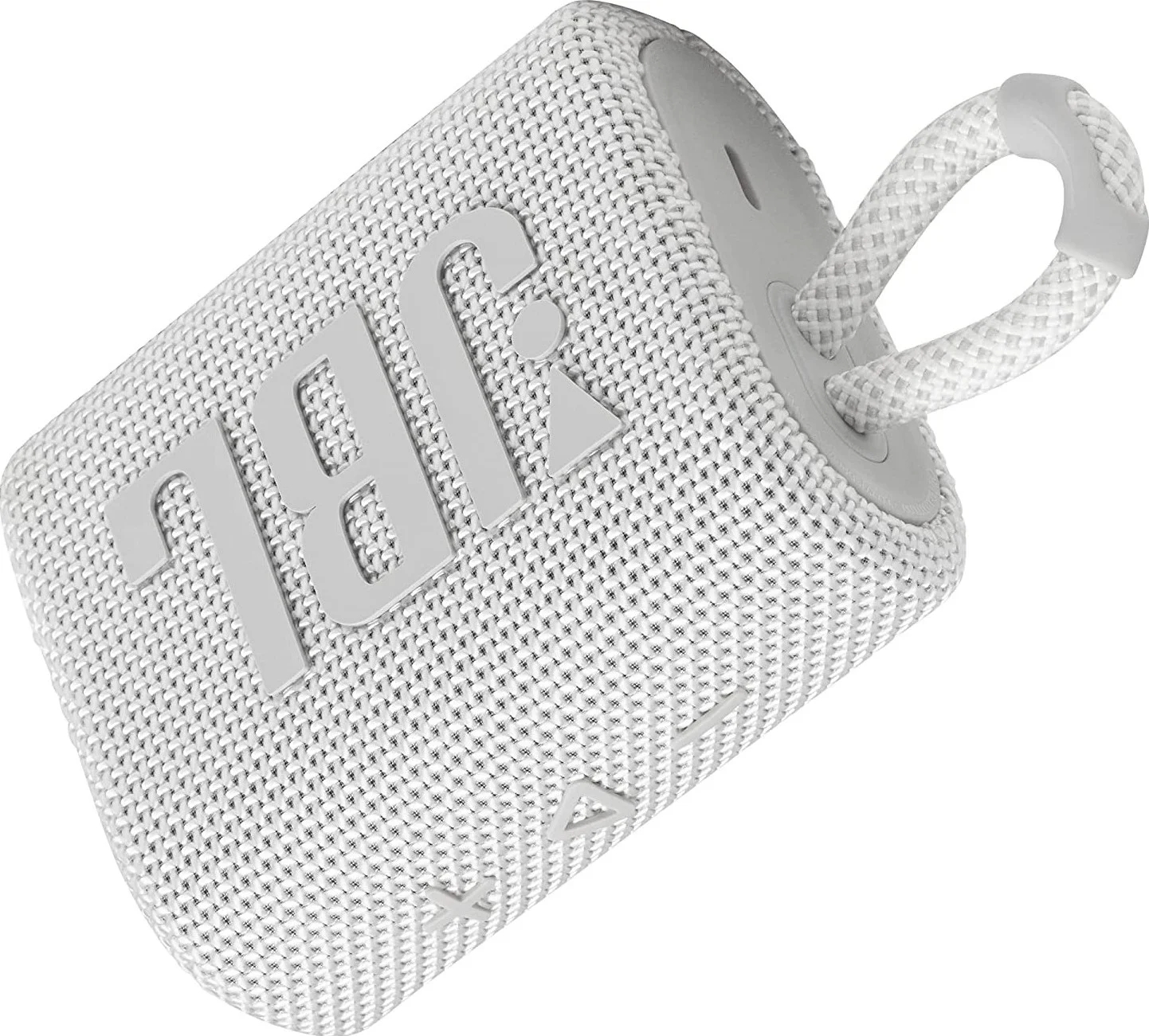 اسپیکر بلوتوثی قابل حمل JBL GO 3، درایور فول رنج 1.7 x 1.9 اینچی، حلقه یکپارچه، فناوری بی سیم بلوتوث، تا 5 ساعت پخش، ضد آب و ضد گرد و غبار IP67، سفید | GO3WH