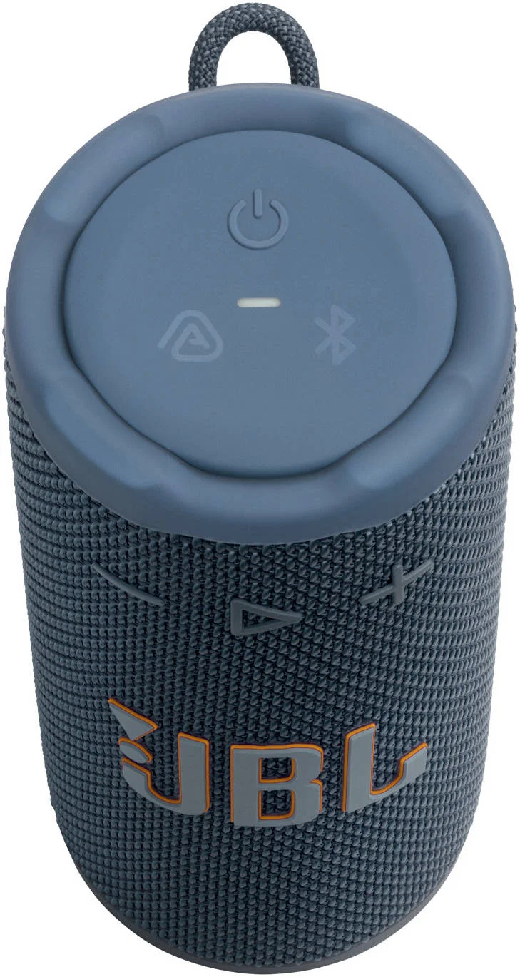 اسپیکر بلوتوثی JBL Grip، ضد آب IP68، 14 ساعت پخش، بیس قدرتمند، طراحی فشرده و بادوام، اتصال چند اسپیکر با Auracast، بلوتوث 5.4، آبی | JBLGRIPBLU