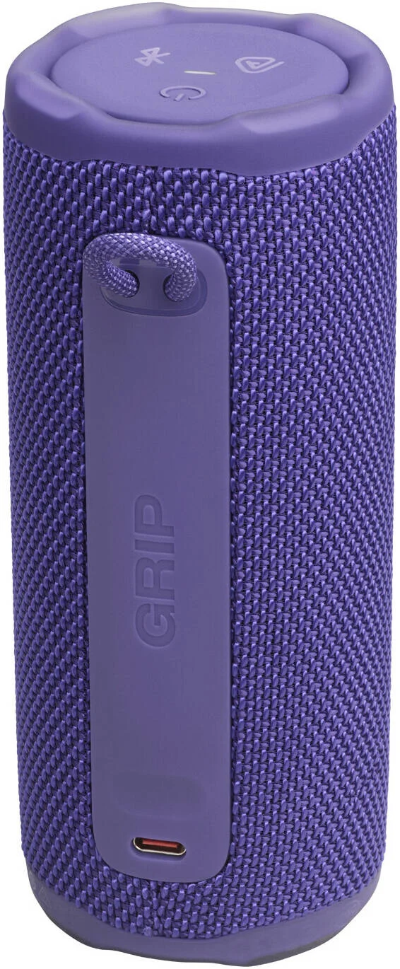 اسپیکر بلوتوثی JBL Grip، ضد آب IP68، 14 ساعت پخش، بیس قدرتمند، طراحی جمع و جور و بادوام، اتصال چند اسپیکر با Auracast، بلوتوث 5.4، بنفش | JBLGRIPPUR