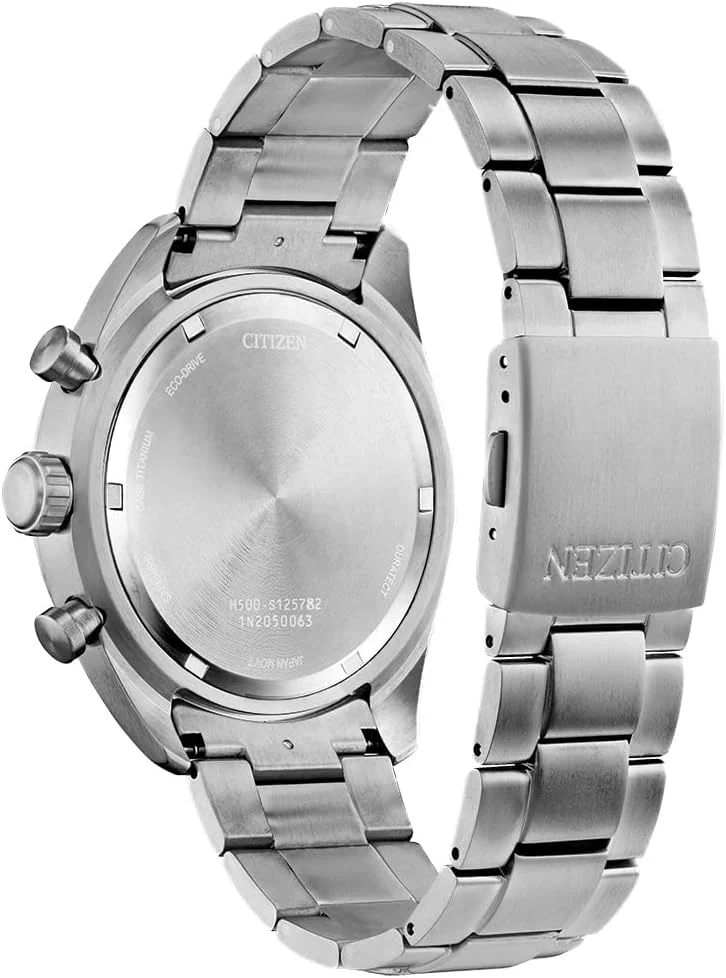 ساعت مچی مردانه سیتیزن اکو-درایو ویکندر گریسون کرونوگراف فیلد با بدنه سوپر تیتانیوم، صفحه آبی (مدل: AT2480-57L)