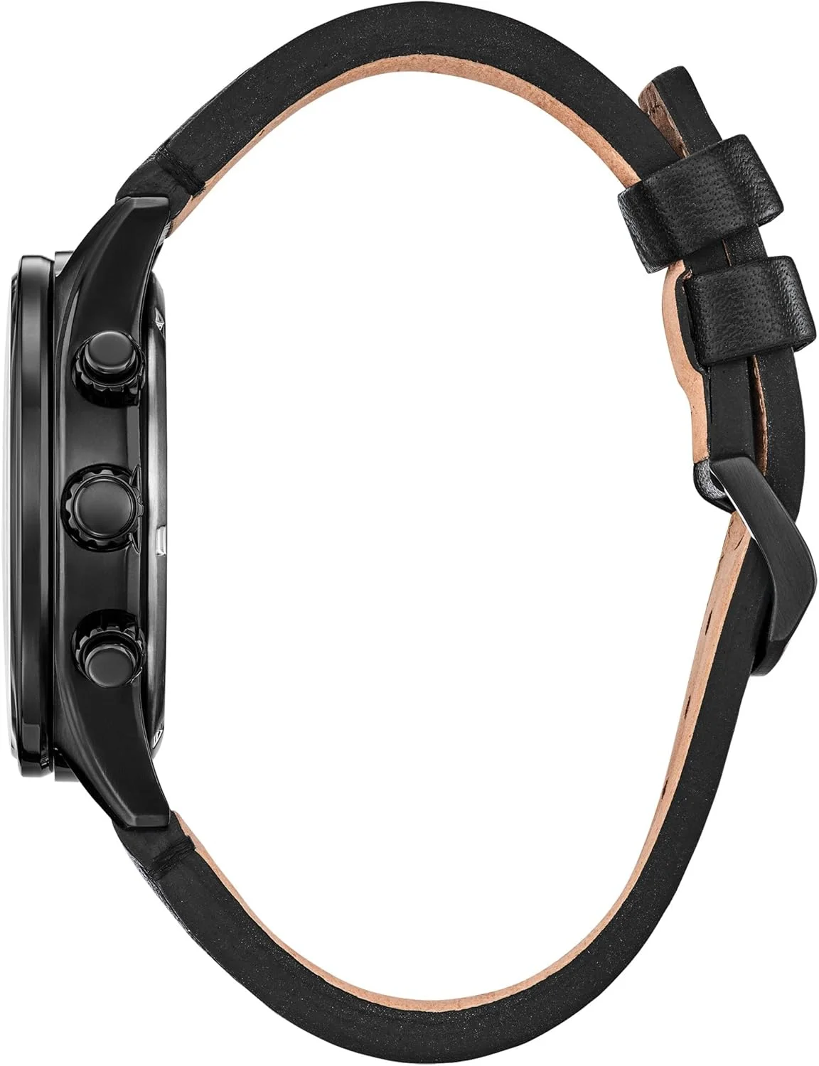 ساعت مچی مردانه سیتیزن اکو-درایو ویکندر اسپرت کژوال، استیل ضد زنگ مشکی، بند چرمی مشکی، کرنوگراف (مدل: CA0775-01E)