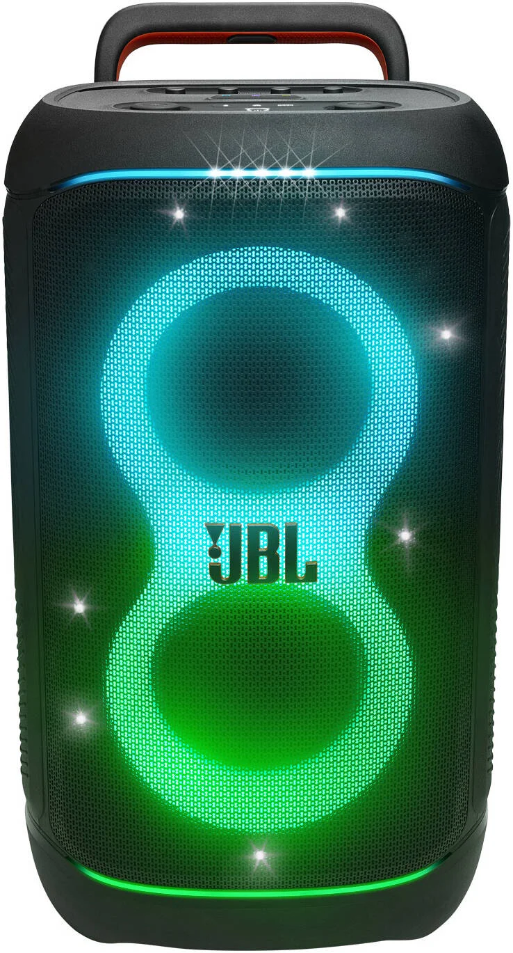 اسپیکر بلوتوثی قابل حمل JBL PartyBox 520، توان خروجی 400 وات، پاسخ فرکانسی 40 هرتز - 20 کیلوهرتز، تقویت صدای هوش مصنوعی، نمایش نور، اتصال چند اسپیکر Auracast، مقاوم در برابر پاشش آب IPX4، مشکی | PartyBox-520