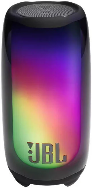 اسپیکر بلوتوثی قابل حمل JBL Pulse 5، توان خروجی 30 وات RMS (ووفر)، 10 وات RMS (توییتر)، اتصال بلوتوث 5.3، نمایش نور 360 درجه جذاب، مقاوم در برابر گرد و غبار و آب IP67، مشکی | PULSE5-BLK