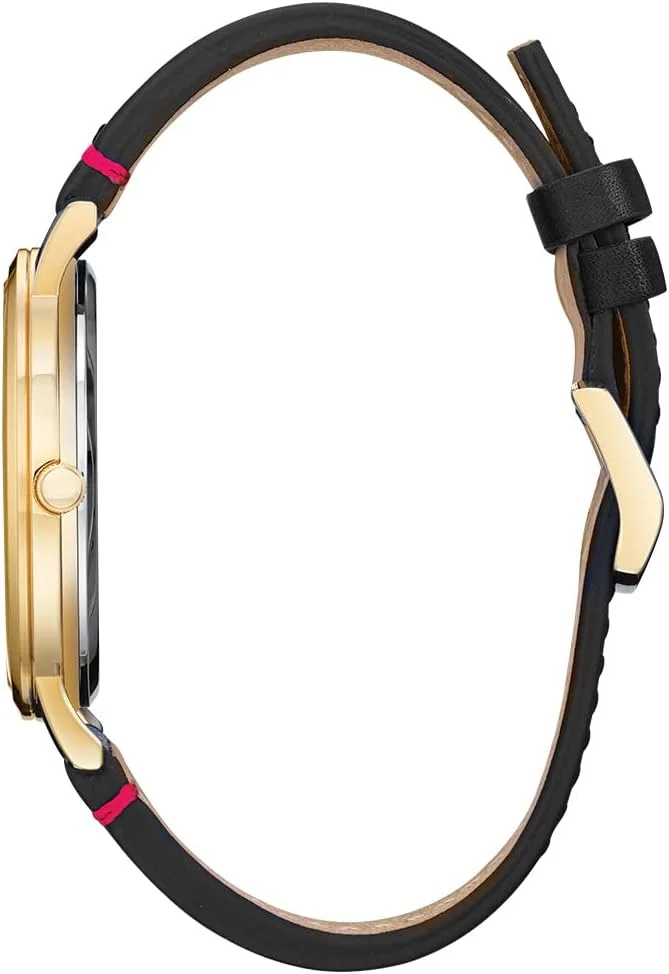 ساعت مردانه سیتیزن اکو-درایو مارول تونی استارک، بدنه استیل طلایی رنگ با بند چرمی مشکی، دارای قابلیت شب‌تاب، 43 میلی‌متر (مدل: BM6992-09W)