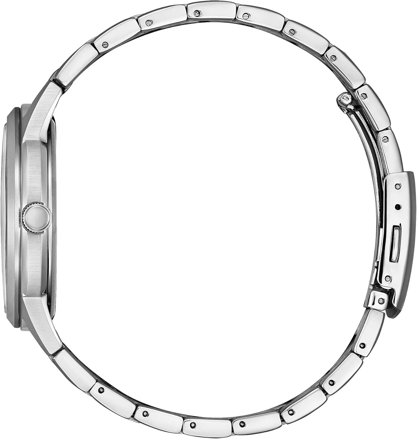 ساعت مچی کلاسیک مردانه سیتیزن اکو-درایو، بند استیل ضد زنگ نقره‌ای، صفحه عاجی، سه عقربه، نمایش روز/تاریخ (مدل: AW0100-86B)