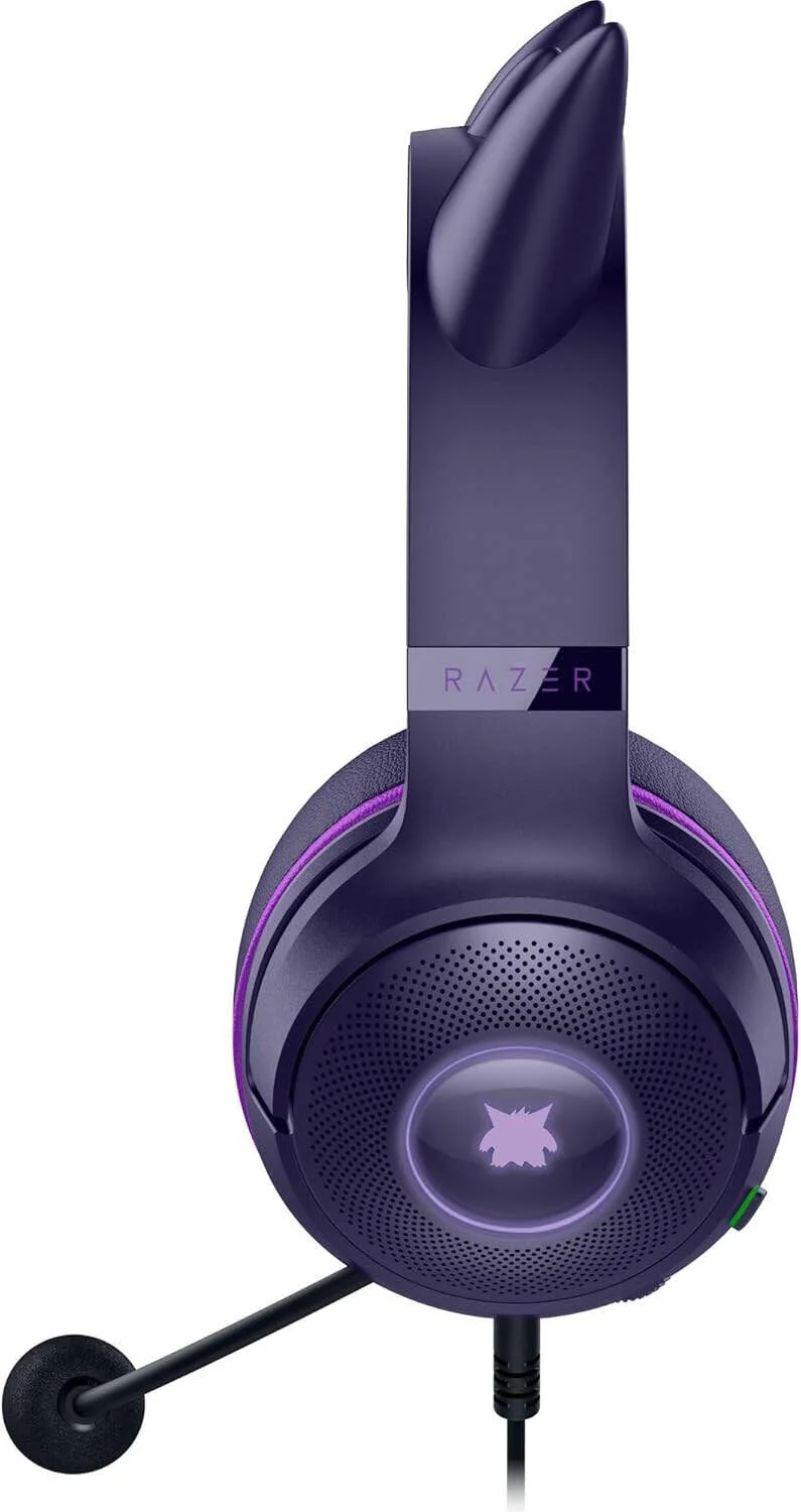 هدست گیمینگ Razer Kraken Kitty V2، درایور 40 میلیمتری TriForce، میکروفون HyperClear Cardioid، یک جهته، نورپردازی Chroma RGB، اتصال USB Type-A، نسخه Gengar Pokemon | RZ04-04730300-R3M1 هدست گیمینگ Razer Kraken Kitty V2، درایور 40 میلیمتری TriForce، میکروفون HyperClear Cardioid، یک جهته، نورپردازی Chroma RGB، اتصال USB Type-A، نسخه Gengar Pokemon | RZ04-04730300-R3M1