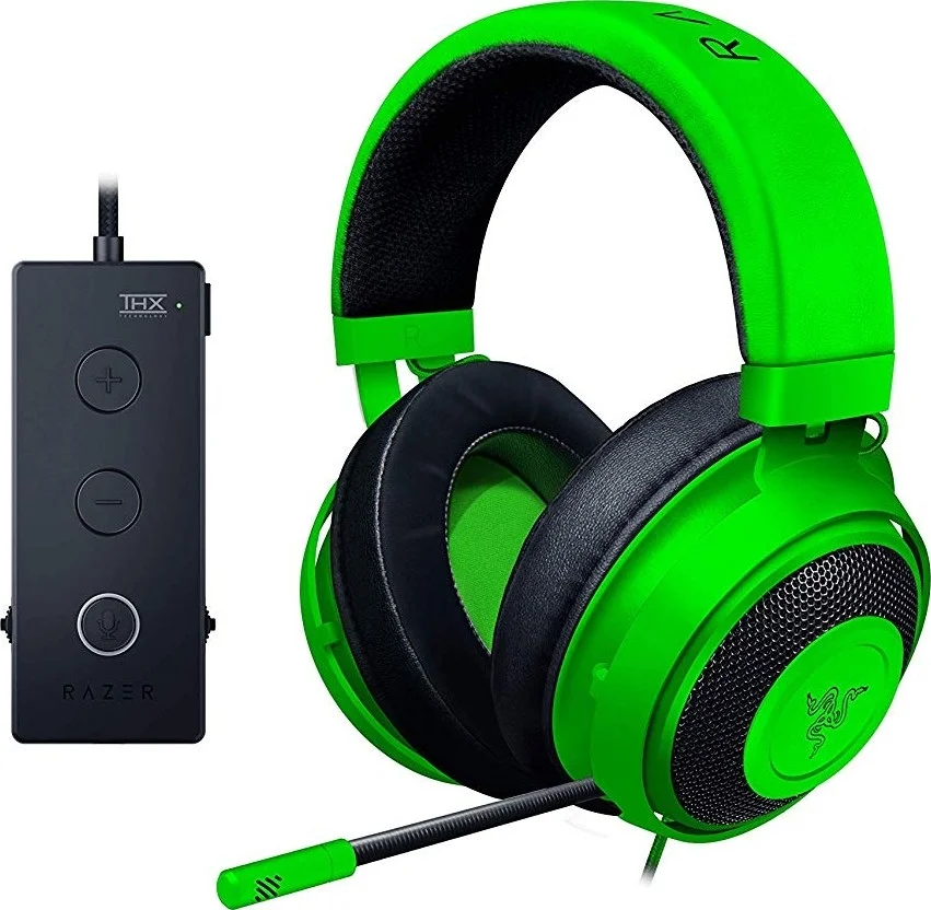 هدست گیمینگ سیمی Razer Kraken Tournament Edition با کنترلر صوتی USB، با درایورهای 50 میلی‌متری تنظیم‌شده سفارشی، سبز | RZ04-02051100-R3M1