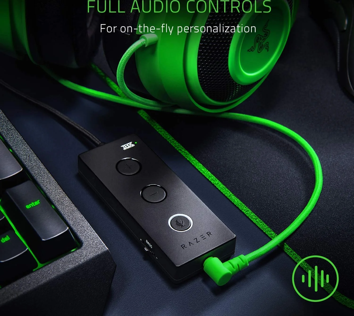 هدست گیمینگ سیمی Razer Kraken Tournament Edition با کنترلر صوتی USB، با درایورهای 50 میلی‌متری تنظیم‌شده سفارشی، سبز | RZ04-02051100-R3M1