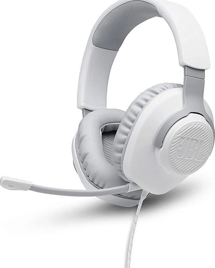 هدست گیمینگ سیمی JBL Quantum 100 با میکروفون تاشو، درایورهای دینامیک 40 میلیمتری، کنترلها و میکروفون روی کاپ گوش سمت چپ، بالشتکهای فوم حافظهدار، سازگار با پلتفرمهای مختلف، 3.5 میلیمتری، سفید | QUANTUM100-WH هدست گیمینگ سیمی JBL Quantum 100 با میکروفون تاشو، درایورهای دینامیک 40 میلیمتری، کنترلها و میکروفون روی کاپ گوش سمت چپ، بالشتکهای فوم حافظهدار، سازگار با پلتفرمهای مختلف، 3.5 میلیمتری، سفید | QUANTUM100-WH
