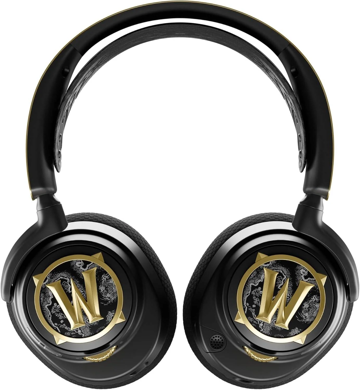 هدست گیمینگ بی‌سیم SteelSeries Arctis Nova 7 نسخه World of Warcraft، درایورهای نئودیمیومی 40 میلی‌متری، صدای فضایی 360 درجه، ClearCast Gen 2، بوم کاملا جمع‌شونده، مشکی / زرد | 61558