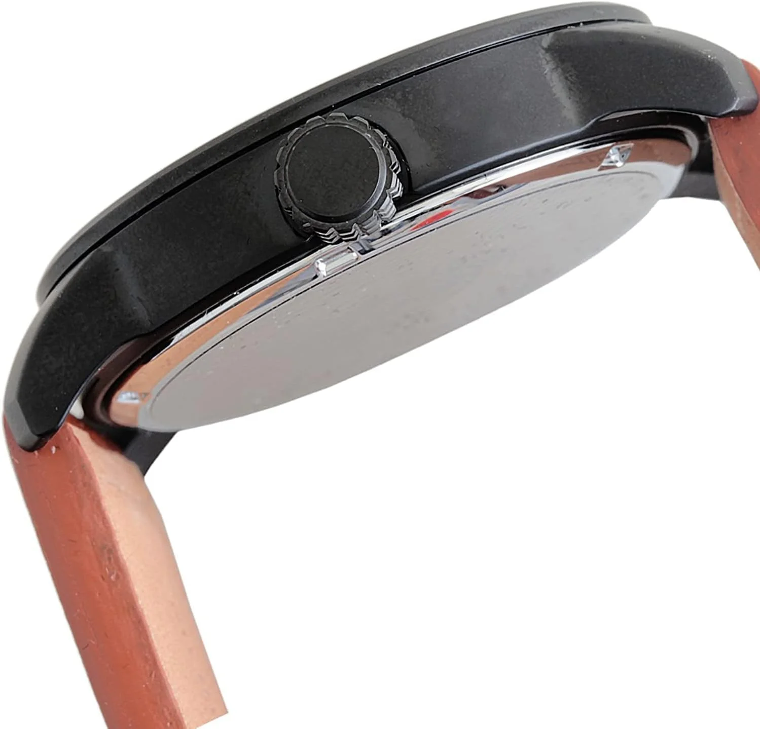 ساعت مچی عقربه‌ای مردانه سیتیزن با بند چرمی مدل BM8476-07EE، مشکی/قهوه‌ای، بند