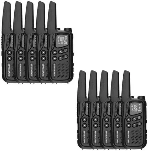 بیسیم دو طرفه BAOFENG EP-25 FRS، دارای 22 کانال FRS، اسکن کد های خصوصی و ذخیره مانیتور کانال، نشانگر سطح باتری، چراغ اضطراری، ذخیره باتری/برق، باتری 1500 میلی آمپر ساعتی، بسته 10 عددی، مشکی | EP-25