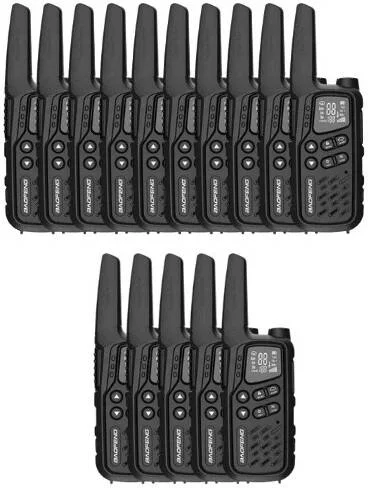 رادیو دو طرفه FRS باوفنگ EP-25، دارای 22 کانال FRS، اسکن کد حریم خصوصی و ذخیره مانیتور کانال، نشانگر سطح باتری، چراغ اضطراری، ذخیره باتری/برق، باتری 1500 میلی آمپر ساعتی، بسته 15 عددی، مشکی | EP-25