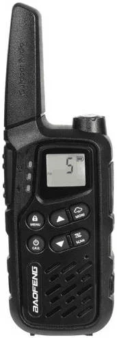 رادیو دو طرفه FRS باوفنگ EP-25، دارای 22 کانال FRS، اسکن کد حریم خصوصی و ذخیره مانیتور کانال، نشانگر سطح باتری، چراغ اضطراری، ذخیره باتری/برق، باتری 1500 میلی آمپر ساعتی، بسته 15 عددی، مشکی | EP-25