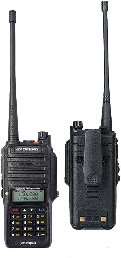 رادیو دو طرفه Baofeng UV-9R Plus، به همراه گوشی، دو بانده، نور پس زمینه خودکار، تایمر تایم اوت، اعلان صوتی، قفل صفحه کلید خودکار، آلارم اضطراری، چراغ قوه داخلی، هشدار کمبود باتری، مشکی | UV9RP