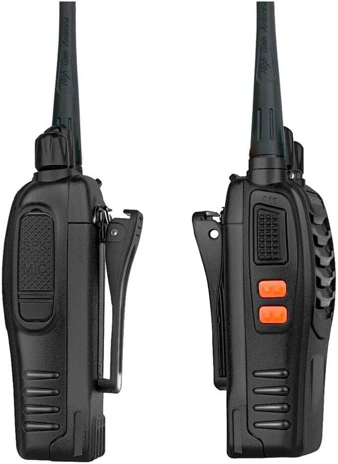 رادیو UHF باوفنگ BF-888s 5W، فرکانس 420-450 مگاهرتز، 16 کانال، عملکرد VOX، آلارم اضطراری، اعلان صوتی، شارژ هوشمند، ذخیره باتری، چراغ قوه، 1500mAh، بسته 10 عددی، مشکی | BF-888s10