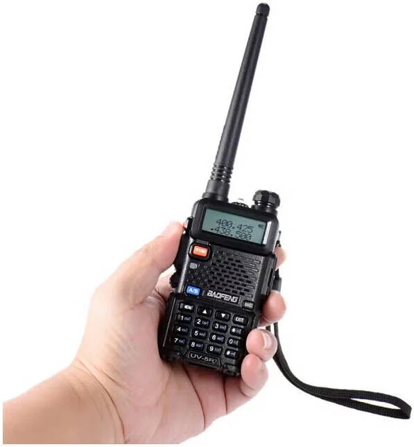رادیو دو طرفه قابل حمل آنالوگ BaoFeng UV-5R، دو باند (VHF/UHF)، 50-55 هرتز، باتری 1500 میلی آمپر ساعت، فرستنده و گیرنده دستی جمع و جور، با کیفیت بالا و قابل اعتماد، مشکی | UV-5R