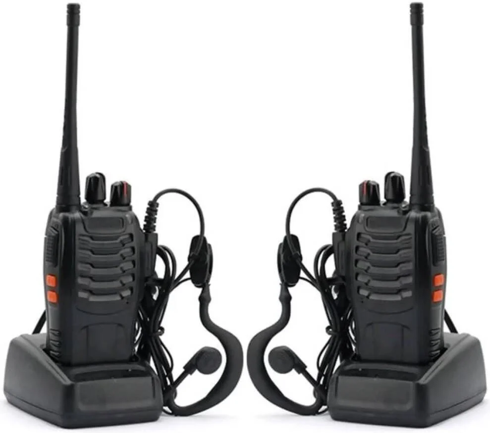 بسته دوتایی رادیو دو طرفه قابل حمل Baofeng BF-888s، 420-450 مگاهرتز، 16 کانال، باتری 1500 میلی آمپر ساعت، آلارم اضطراری، چراغ قوه، عملکرد VOX، با کیفیت بالا و قابل اعتماد | BF-888S