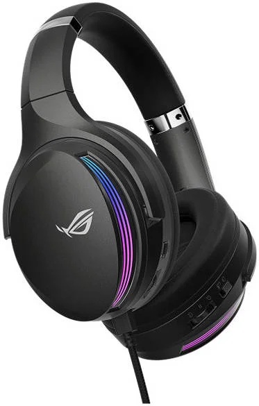 هدست گیمینگ سیمی ایسوس ROG Strix Fusion II 500، صدای فراگیر مجازی 7.1، درایورهای 50 میلی‌متری، میکروفون‌های AI Beamforming، حلقه نورپردازی Aura RGB، 3.5 میلی‌متری، USB-C و USB-A، مشکی | 90YH02W5-B2UA00