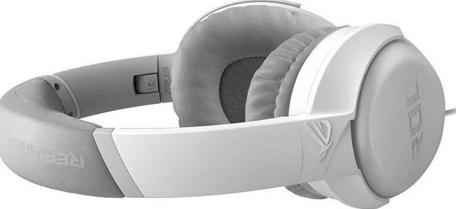 هدست گیمینگ ایسوس ROG Strix Go Core Moonlight White، صدای Hi-Res، جک 3.5 میلی‌متری، کنترل صدا و میکروفون، سازگار با PC، PS5، Xbox One، Nintendo Switch و دستگاه‌های موبایل | 90YH0381-B1UA00