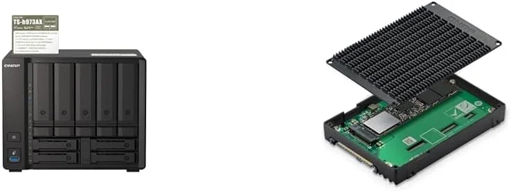 QNAP NAS نه محفظهای با 10GbE، آداپتور M.2 PCIe 4.0 به U.2 PCIe NVMe SSD، پردازنده AMD Ryzen V1500B چهار هستهای 2.2GHz با 32 گیگابایت رم QNAP NAS نه محفظهای با 10GbE، آداپتور M.2 PCIe 4.0 به U.2 PCIe NVMe SSD، پردازنده AMD Ryzen V1500B چهار هستهای 2.2GHz با 32 گیگابایت رم
