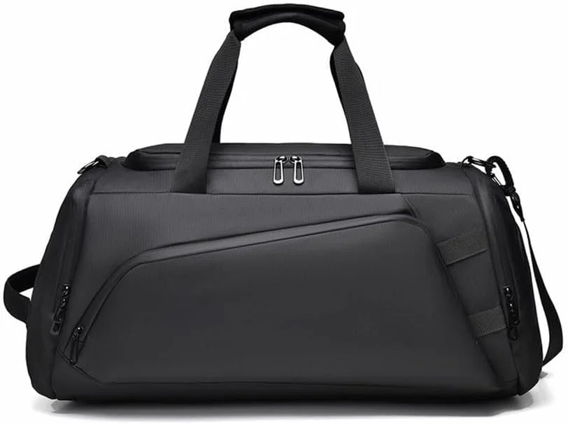 کیف ورزشی متوسط با محفظه کفش، کیف دافل ورزشی بزرگ با ظرفیت بالا برای مردان، کیف ورزشی ضد آب برای زنان، کیف دافل کوچک و سبک برای سفر کاری و ورزش (مشکی)