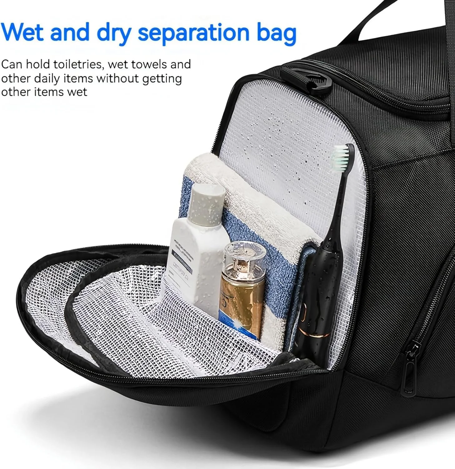 کیف ورزشی متوسط با محفظه کفش، کیف دافل ورزشی بزرگ با ظرفیت بالا برای مردان، کیف ورزشی ضد آب برای زنان، کیف دافل کوچک و سبک برای سفر کاری و ورزش (مشکی) کیف ورزشی متوسط با محفظه کفش، کیف دافل ورزشی بزرگ با ظرفیت بالا برای مردان، کیف ورزشی ضد آب برای زنان، کیف دافل کوچک و سبک برای سفر کاری و ورزش (مشکی)