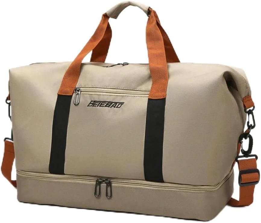 کیف دافل Amerteer برای آقایان و بانوان، دافل مسافرتی سبک وزن با محفظه کفش و جیب خیس، کیف ورزشی برای ورزش و تمرین، تناسب اندام، فضای باز، کمپینگ (خاکی) کیف دافل Amerteer برای آقایان و بانوان، دافل مسافرتی سبک وزن با محفظه کفش و جیب خیس، کیف ورزشی برای ورزش و تمرین، تناسب اندام، فضای باز، کمپینگ (خاکی)