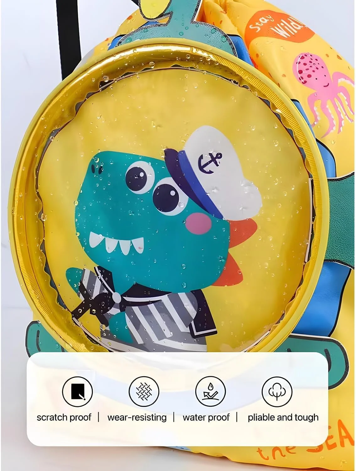 کیف شنا کودکانه، کیف های شنا با قابلیت جداسازی خشک و تر، کیف بندکشی کوسه ای برای شنا، مناسب پسران و نوجوانان برای کمپینگ، پیاده روی و شنا، کوله پشتی ضد آب ساحلی با محفظه کفش
