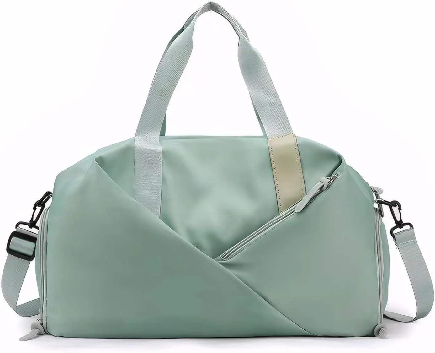 کیف ورزشی آزونه مناسب خانم ها و آقایان با محفظه خیس و جای کفش، کیف دافل ضد آب، کیف آخر هفته، کوله پشتی مسافرتی، شنا، یوگا، مسافرت و ورزش، بند قابل تنظیم (سبز)