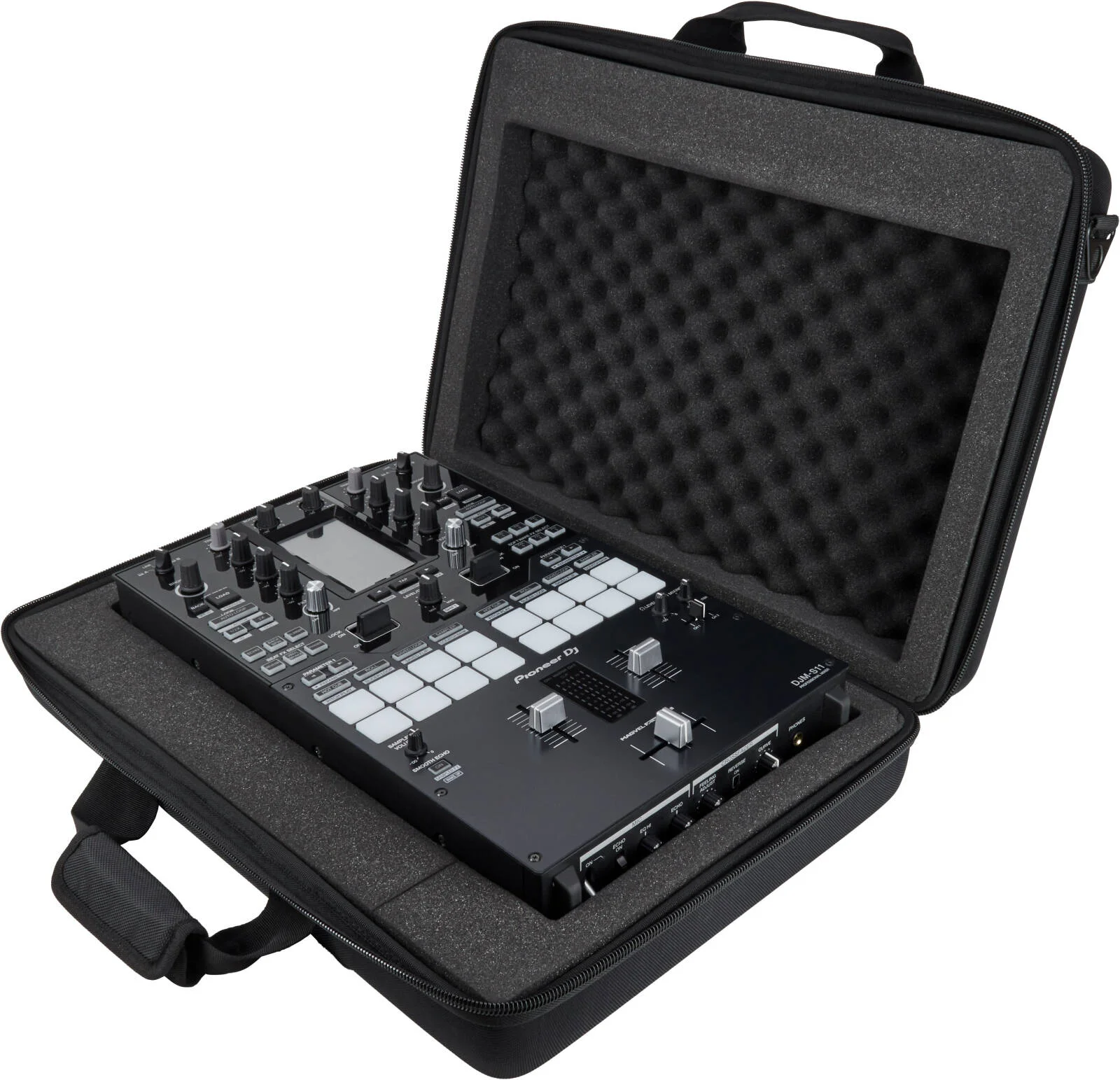 کیف حمل میکسر پایونیر DJ DJC-S11، طراحی شده برای میکسر Djm-S11، دارای لایه محافظ، ساخته شده از بدنه قالب‌گیری شده EVA Durashock، پلی‌استر بالستیک، سبک و قابل حمل، مشکی | DJCS11