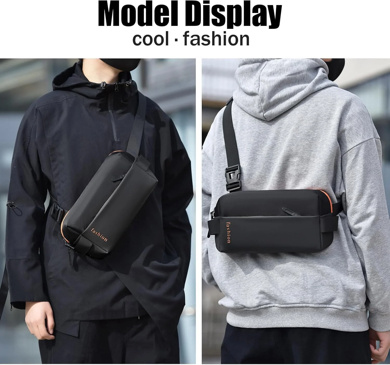 کیف کمری جمع و جور Azonee، کوله پشتی سبک و مینیمالیستی برای سفر، کار، باشگاه و ورزش، کوله پشتی شانه ای چند منظوره