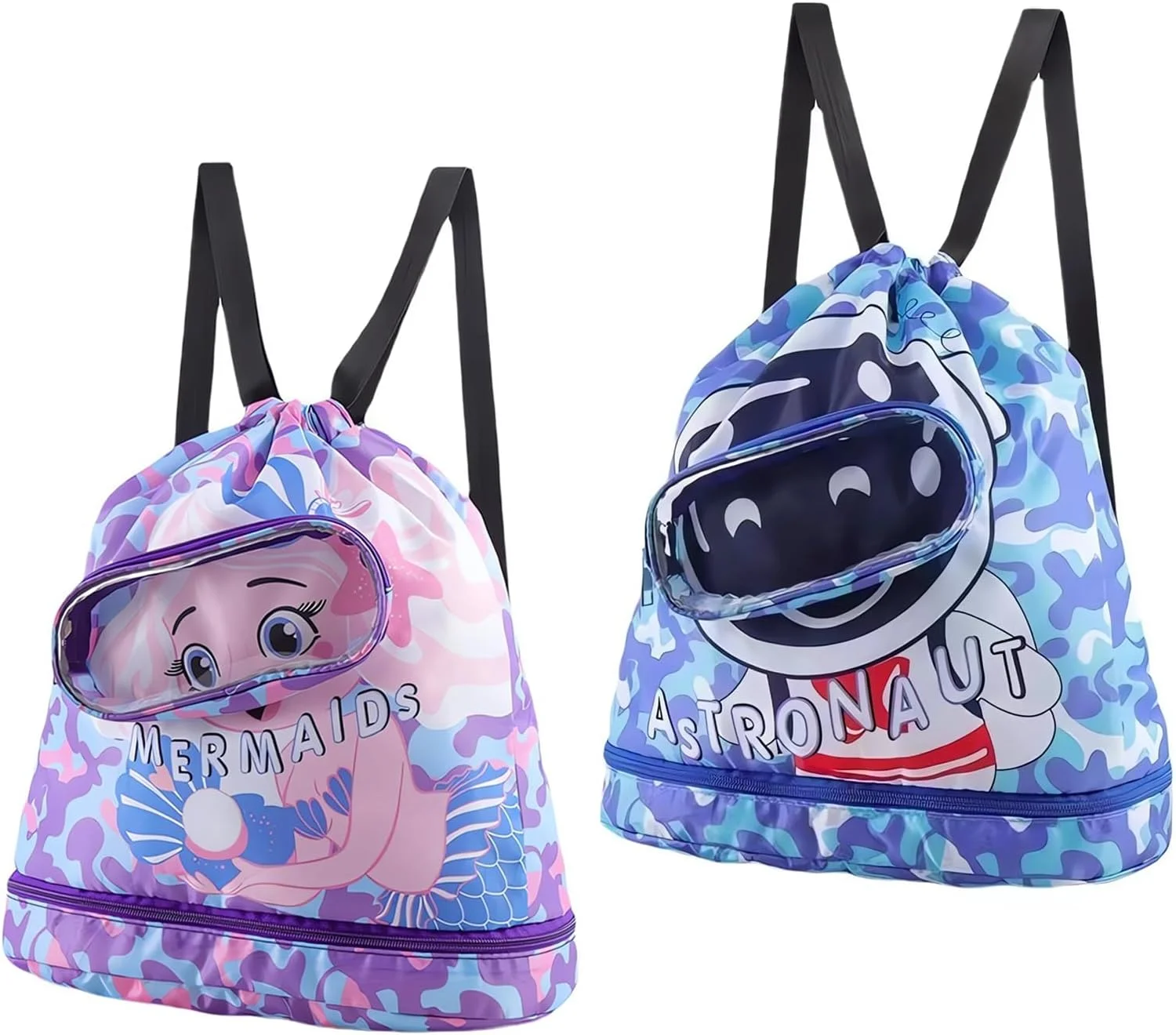 کوله پشتی شنا، کیف جداکننده خشک و خیس OYDAS، کوله پشتی ورزشی برای کودکان، کیف ضد آب خشک و خیس مناسب استخر و ساحل برای کودکان، کیف بند دار کودک نوپا