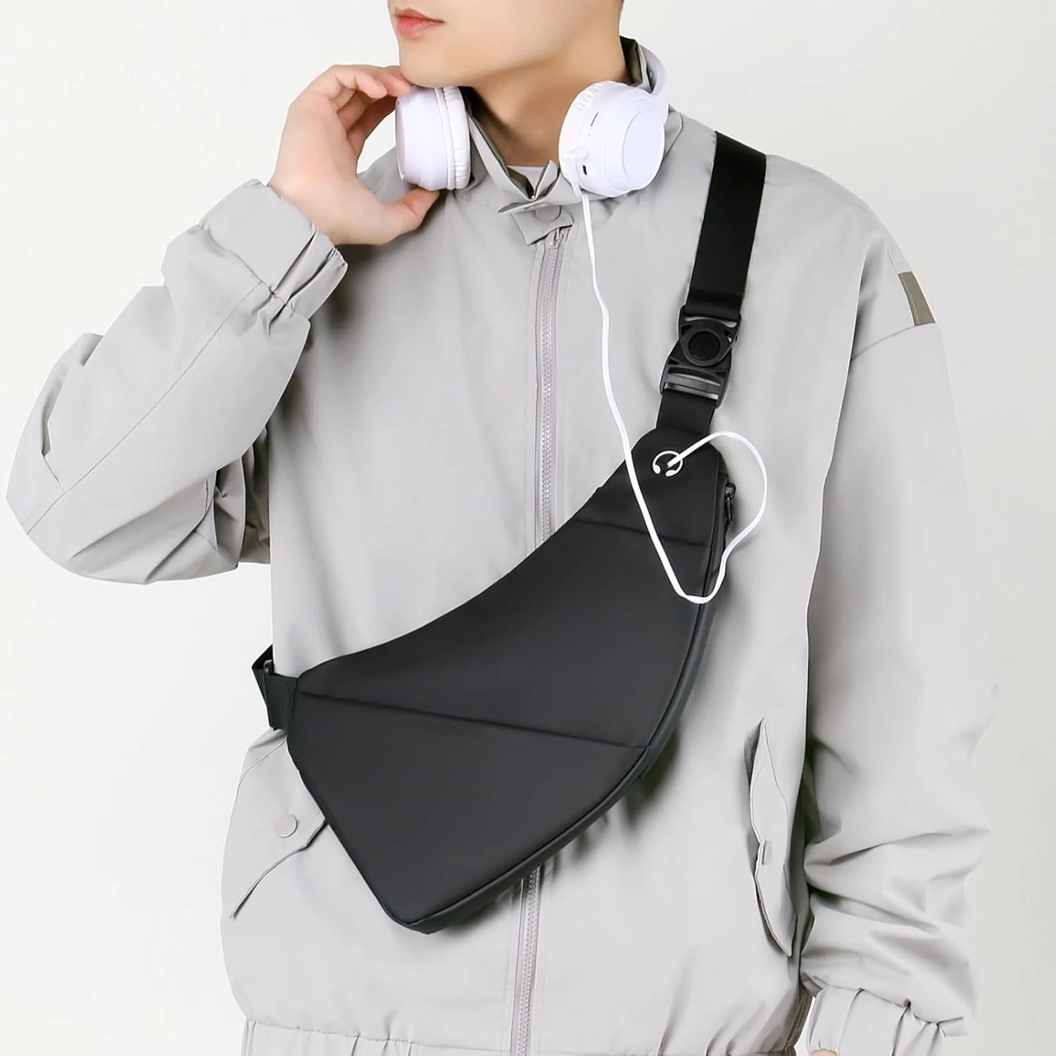 کیف دوشی آزونه - کوله پشتی سبک وزن ضد سرقت، جیبی، کمری و رودوشی مناسب برای زنان و مردان - کیف مسافرتی ورزشی و پیاده روی