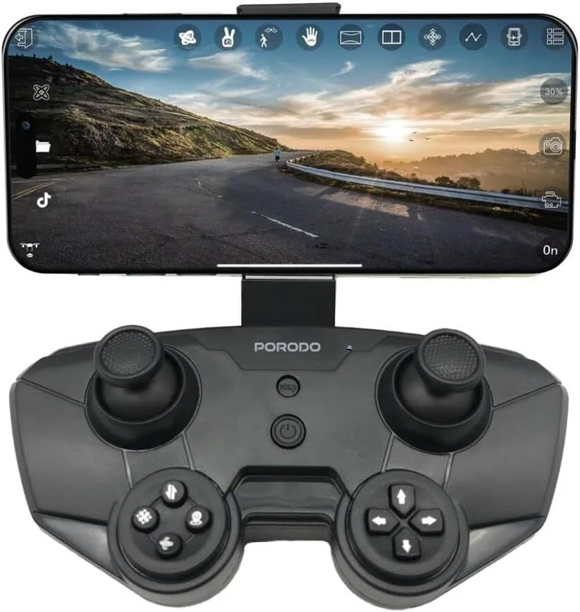 پهپاد تاشو Porodo R/C با موتور براشلس و اجتناب از موانع مادون قرمز، ارتفاع 50 متری، حداکثر سرعت 7 کیلومتر در ساعت، مناسب برای کودکان و بزرگسالان، فناوری شارژ سریع، همه کاره و جمع و جور، تثبیت کننده ژیروسکوپ 6 محوره، چرخش 360 درجه پهپاد تاشو Porodo R/C با موتور براشلس و اجتناب از موانع مادون قرمز، ارتفاع 50 متری، حداکثر سرعت 7 کیلومتر در ساعت، مناسب برای کودکان و بزرگسالان، فناوری شارژ سریع، همه کاره و جمع و جور، تثبیت کننده ژیروسکوپ 6 محوره، چرخش 360 درجه