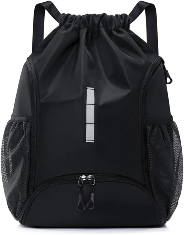 کیف ورزشی بندکشی BIGTHREE، کوله پشتی بندکشی ضدآب، کوله پشتی دوچرخه سواری با ظرفیت زیاد، کیف بسکتبال با محفظه کفش، کوله پشتی مسافرتی برای مردان و زنان