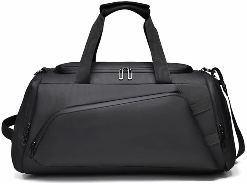 کیف ورزشی بولیوی، کیف ورزشی متوسط با محفظه کفش، کیف دافل ورزشی بزرگ با ظرفیت بالا برای مردان، کیف ورزشی ضد آب برای زنان، کیف دافل کوچک و سبک برای سفر کاری و ورزش (مشکی)