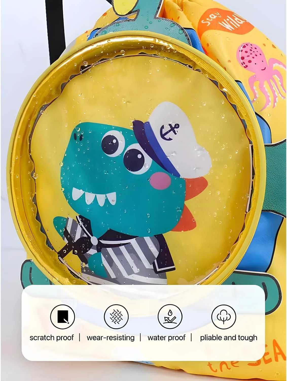 کیف شنا کودکانه بولیوی، کوله پشتی ضد آب ساحلی با محفظه کفش، کیف شنا با جداسازی خشک و تر، کیف بند دار کوسه ای برای شنای کودکان، نوجوانان، کمپینگ، پیاده روی و شنا