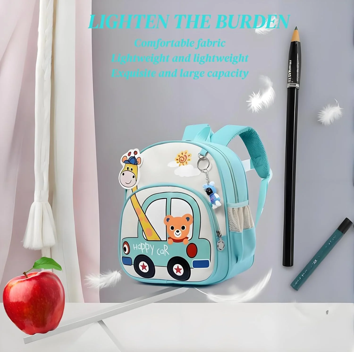 کوله پشتی کودکانه، کوله پشتی مدرسه ای کارتونی و زیبا، کوله پشتی سبک وزن، کوله پشتی مدرسه با بند قابل تنظیم، کیف کوچک پیش دبستانی با جیب سکه برای دختران و پسران