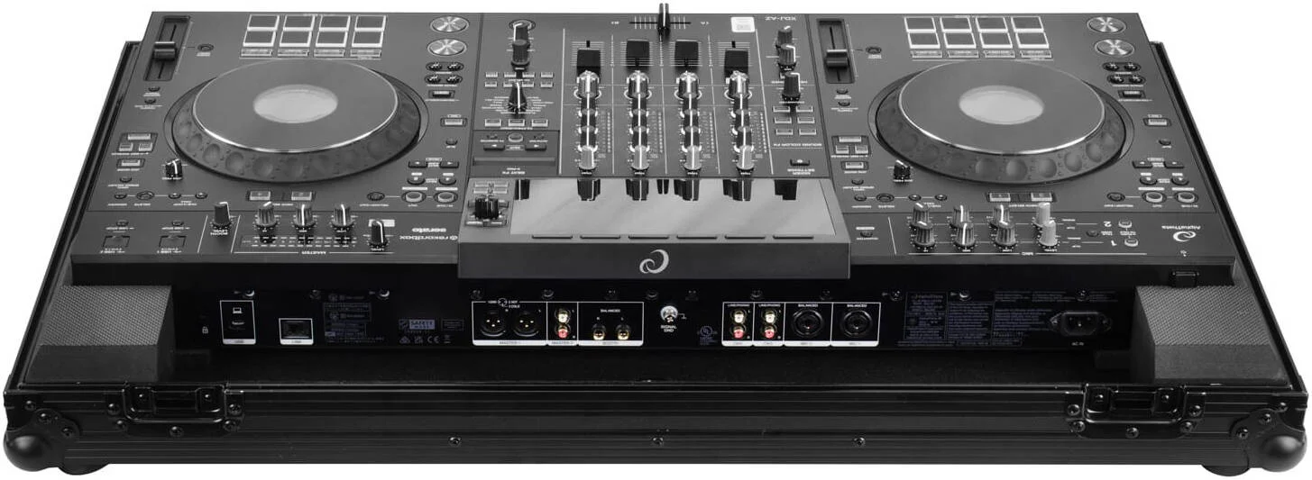 کیف حمل سفری آلفاتتا XDJ-AZ Odyssey USA Black Label با چرخ، سخت افزار آنودایز و روکش پودری مشکی، درگاه های کابل، دستگیره های لبه، مشکی | FZXDJAZWBL